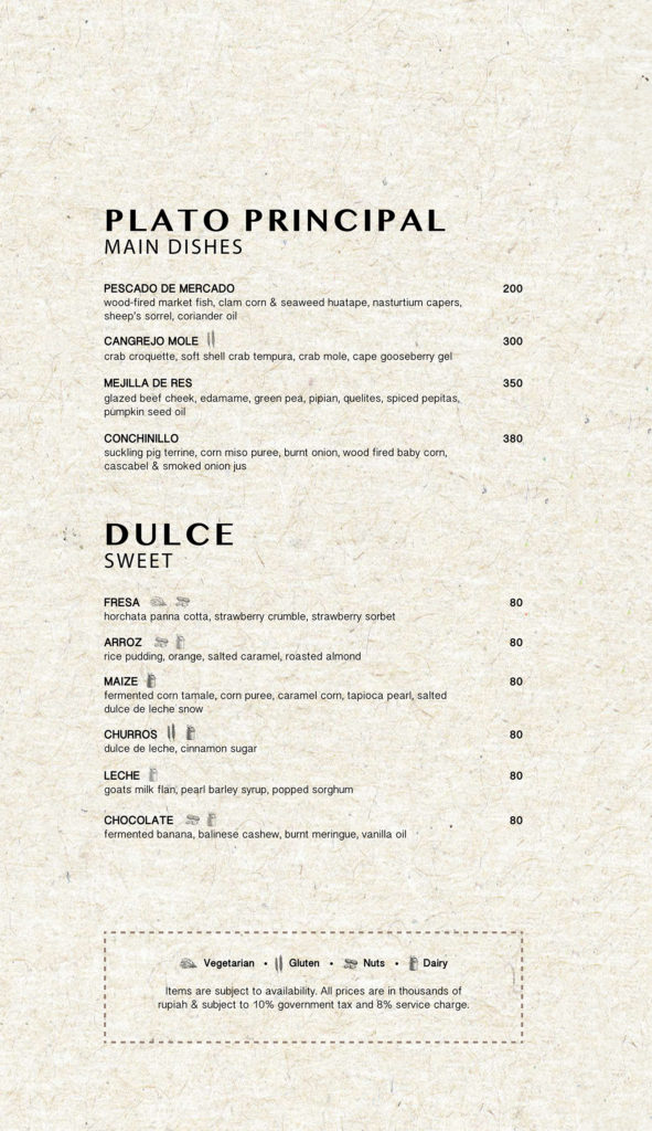 Maize Menu
